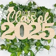Wooden Class of 2025 Sign Graduation Decorations,2025 Senior Sign,Senior Night Rustic Wooden Table Centerpiece Class of 2025 Celebrations