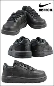 Nike Air Force 1 Black Toddler Shoe's 314194 009