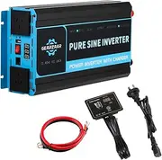 Power Inverter 2000W/4000W Pure Sine Wave Inverter 12V Solar Power Battery Converter 12V DC to 240V AC with UPS Function w/Remote Control for Caravan Truck Vehicles RV Boat Travel Camping