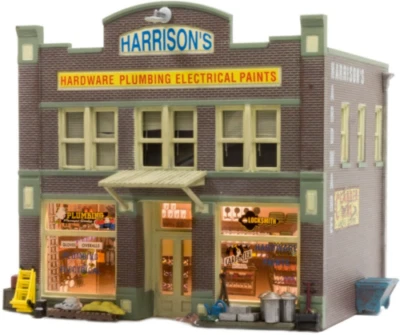 Woodland Scenics HO ~ With LEDs ~ Harrisons Hardware ~ Built And Ready ~ BR5022