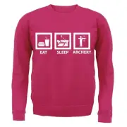 Eat Sleep Archery - Kids Hoodie / Sweater - Archer Shooting Bow Arrow Arrows