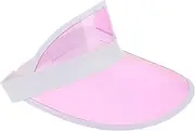 [Beavorty] Transparent Plastic Sun Visor Hat for Women Outdoor Decorative Wide Brim Sun Hat Protection Cap for Sports and Leisure Activities