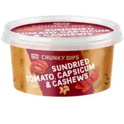 Simply Delish Chunky Dip Sundried Tomato, Capsicum & Cashew 150g