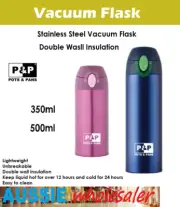AU VACUUM flask thermos Travel Mug Insulated Stainless Steel Water Bottle