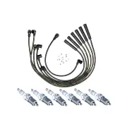 Bosch 6 Spark Plugs+Lead Kit for Mercedes Benz 280 280C 280CE 280E W114 2.7L I6