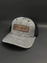 Ariat Mens Box Logo Patch Marled Stretch Hat Flex Fit Cap