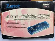 Zonet (KVM3004) 4-Ports External KVM Auto-Switch Control 4 Comp From 1 Keyboard