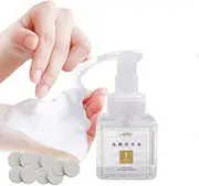 10PCS Effervescent Hand Sanitizer with Mousse Bubbler Bottle Hand Wash Effervescent Tablets Hand Soap Foam Type Super Clean Power Strong Manual Soap Dispenser