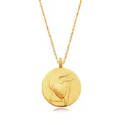 Culturesse She Is Taurus 50cm Zodiac Pendant Fashion Necklace 24K Gold Plating