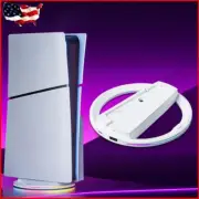For PS5 Slim Console Base Stand RGB Game Console Base with USB2.0 Port Anti-Slip