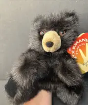 Folkmanis Hand Puppet Baby Black Bear Plush Full Body Cub New With Tags
