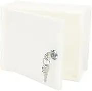 WOONEKY Lockable Milk Box Over Door Storage for Mail Envelopes Milk Bottles More Wall Mount Letter Box Style