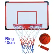Outdoor Kids Adults Standard Basketball Backboard 40cm Ring Hoop Rim System