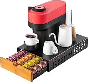 [FlagShip] Vertuo Pod Holder Coffee Storage for Nespresso - Black Metal Fits All Size Vertuo Pods