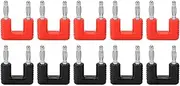5 Sets J.20004 Banana Plug, 2 Way Speaker Banana Male Plug, Premium ABS and Brass Material, Color Coded for Polarity, Wide Application in Electronic Instruments and Industria