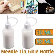 1/5/10PC 10/50ml Needle Tip Glue Bottle Clear Applicator Needle Squeeze Bottles