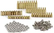 ZYAMY 150pcs M3 Hex Brass Spacer Standoff Circuit Spacer PCB Board Nut Screws Assortment Kit Mounting Hardware Set 6+6 10+6 15+6 M3 Nut M3x6 Screw