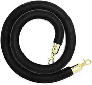 Barrier Rope Crowd Control Barrier Rope for Party Event, Hanging Line Queue Post Rope with Gold Chrome Plated Hooks/Red/300Cm/118 in (Color : Black, Size : 100Cm/40 in)