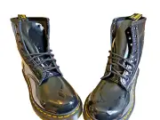 Dr Martens 1460 W Black Patent Leather Boots Shoes 11821011 US Women's 7