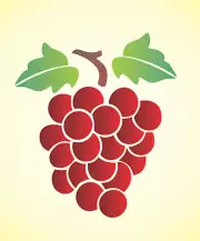 Grapes Stencil Wine Fruit Vine Leaf Vineyard Wine Friends Easy DIY Craft Signs