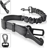 1 Pcs Dog Seat Belt, 54-90 cm Dog Adjustable Car Buckle, Nylon Safety Dog Seatbelt, Harness Hook Latch Reflective Safety Elastic Durable Pet Swivel Attach Won't Twist Reflective Stitching