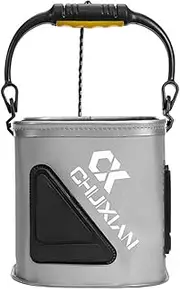 Fishing Bait Bucket, 8L Fishing Bucket, Portable Foldable Fishing Bucket With Rope, Foldable Water Buckets For Camping Traveling Hiking Fishing Boating Gardening