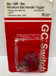 GC Switch On - Off - On 125VAC Miniature Bat Handle Toggle
