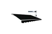Motorised Outdoor Folding Arm Awning Retractable Sunshade Canopy Black 5.0m x 2.5m