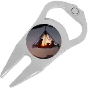 Hanging Hammock Golf Ball Marker Divot Repair Tool Bottle Opener