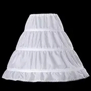 Rococo Baroque Victorian Petticoat Hoop Skirt Under Skirt Crinoline Flower Girl Dress 3-Hoop Ankle Length Princess Girls' A-Line Performance Wedding Wedding Gu