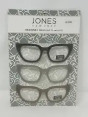 Jones New York Signature 3 Pair +2.00 Reading Glasses Readers for Women's NEW