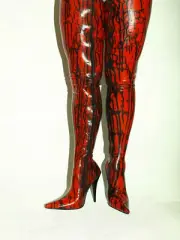 Latex 100% Promotion Boots Black Red 42-46 Fetish Dominatrix Sexy Poland