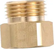 FONDOTIN Brass Female Hose Connector Adapter Fine Thread to with Washer Quick Installation Hose to Connector for Garden and Rv Backflow Prevention