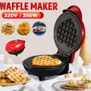 Mini Heart Waffle Maker Non Stick Baking Pan Pancake Heating Breakfast Making
