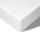 NNEDSZ 400TC White Bamboo Cotton Fitted Sheet 40cm Wall Double