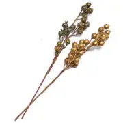 Factory Direct Craft Artificial Glittered Berry Stem | 6 Pieces
