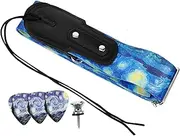 Kisangel 1 Set Adjustable Decorative Guitar Strap with Picks for Electric Acoustic Guitars Unique Galaxy Design present for Musicians Ukulele Players Versatile Shoulder Belt