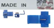 (1000) Blue 18-14 GA INSTANT TAP SPLICE WIRE CONNECTOR TERMINAL CONNECT
