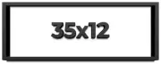 35x12 Shadow Box Frame Black | 1 inches Deep Real Wood Contemporary Shadowbox Di