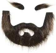 1 Set Beard Dress up Decorative Beard Fake Beard Cosplay Carnival Beard Party Performance Beard Prop Faux Eyebrow Prop Stage Performance Beard Photo Props Party Supply Party Beard