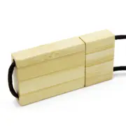 Lanyard Wooden USB Flash Drive red wood pendrive 64GB bamboo Memory Stick wedding gifts free custom logo