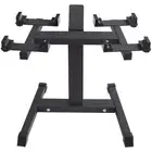 VEVOR Adjustable Dumbbell Stand, Home Fitness Rack and Stand with Media Rack,...