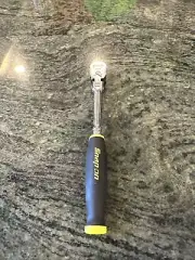 Snap On thlf72 1/4" drive dual 80 soft grip long flex head ratchet hi viz yellow