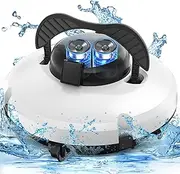 Robotic Pool Cleaner, Cordless Pool Vacuum for Above Ground and Inground Flat Pools, Portable Smart Robot Pool Cleaner with Self - Parking Lasts 120 Min