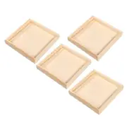 4 Pcs Wooden Pallet Sorting Tray for Puzzle Puzzles Organizer Storage Trays