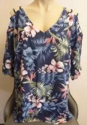 AUTOGRAPH LADIES COLD SHOULDER 3/4 SLEEVE TOP - SIZE 16 - NEW WITH TAGS