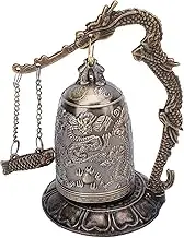 GLOGLOW Dragon Lock Bell, Artistic Touch Chinese Culture Element Alloy Dragon Bell with Electroplating Versatile Decorative Piece Antique Bronze Ornament for Home
