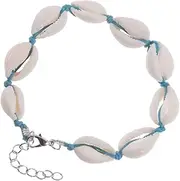 LIFKOME Shell Bracelet Anklet Woven Bracelet Jewelry Turtle Bracelet for Women Bracelet Blue Bracelets Ocean Bracelet Beach Bracelets for Women Beaded Jewlery Wopven Bracelet