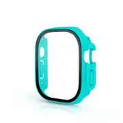 Nevenka Screen Protector Case with Tempered Glass Film For Apple iWatch 8 Ultra -LightGreen2
