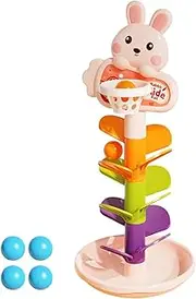 Single Ball Drop Toy, Baby Ball Tower Roll Ball Game, Ball Drop Tower, Ball Drop Toy For Kids, Ball Drop And Roll Ramp Toys, Interactive Basketball Ramp Activity Track Learning Educational Toy For Kid